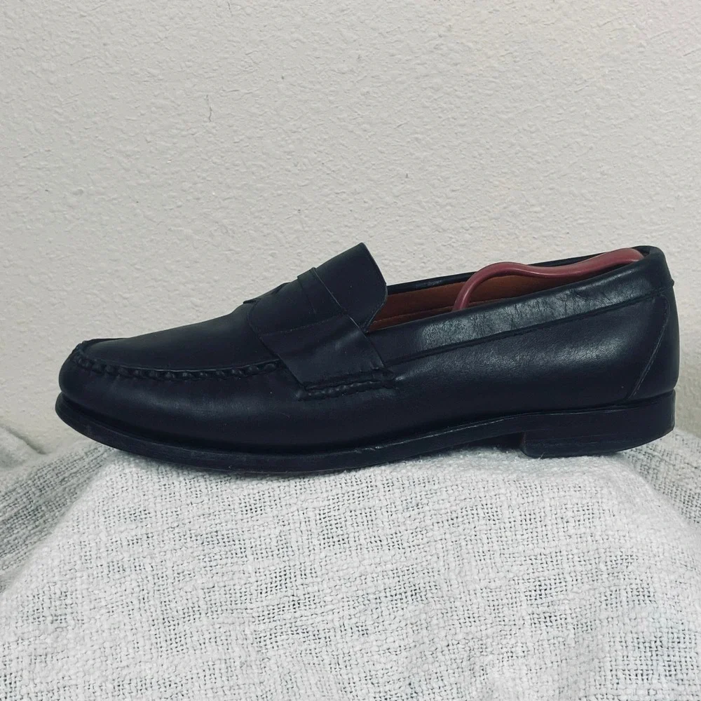 Allen Edmonds Cavanaugh Loafers Mens 10 E Black Leather Penny Dress Made USA